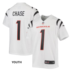 Youth White Nike Game Chase Jersey